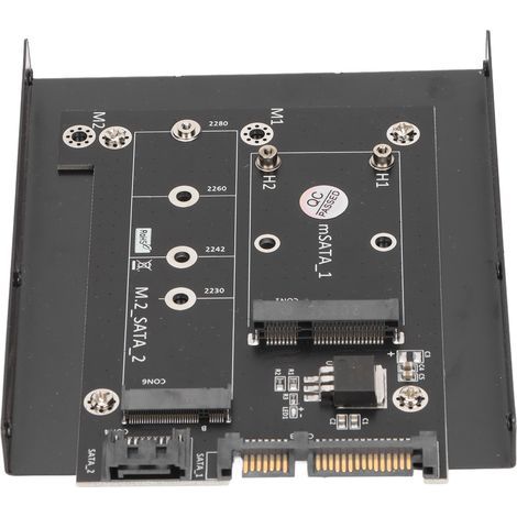 Adaptateur SATA 2 en 1 MSATA/M2 NGFF SSD vers double port SATA3 avec prise en charge des disques durs 3,5 pouces - Accessoires informatiques (1/5)