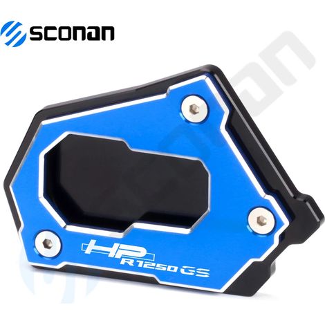 (HP R1250GS Bleu) Compatible avec BMW R1250GS R 1250 GS LC R1250 GS Rallye HP Accessoires moto Béquille latérale, plaque de support, extension, maxpower (1/4)