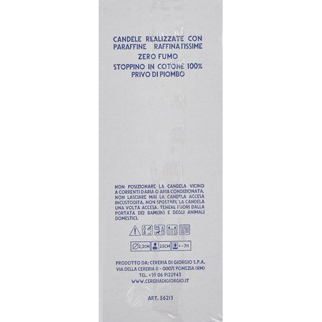 Cereria di Giorgio 10 Candele coniche Ø 2,2 cm Altezza 25 cm - Candele Decorative per la casa – Colore Cipria – Durata 7 Ore – Inodore – Cera vegana Naturale – Senza Olio di Palma – Made in Italy