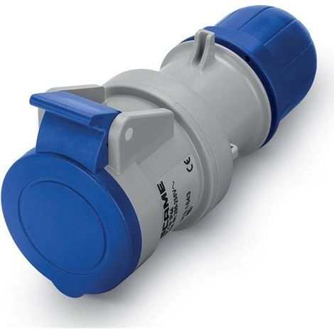 Presa mobile 2p+t 32a 200-250v 6h ip44/ip54 termoplastico blu scame 313.3243