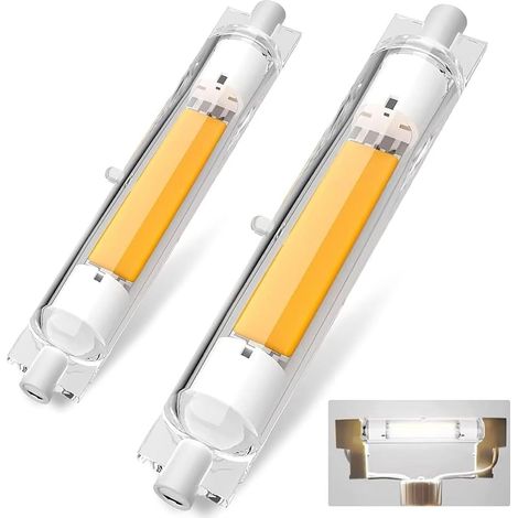 R7S LED 118mm Dimmable, 30W LED R7S Equivalent to 300W Halogen Lamp, Cool White 6000K, 3000LM, Flicker-Free, 360° Beam Angle, For Indoor and Outdoor Lighting, Pack of 2 (1/5)