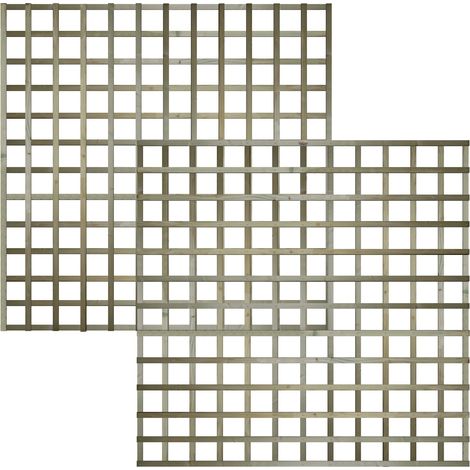 Premier 6ft x 6ft Flat Top Standard Square Garden Trellis Panel (1/5)