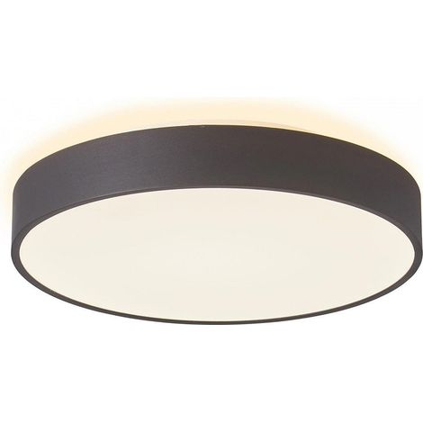 TrAdE Shop Traesio - Plafoniera Rotonda Led 95w Cct 3000k 4000k Lampada 80cm Luce Soffitto Camera 230v - Nero (1/2)