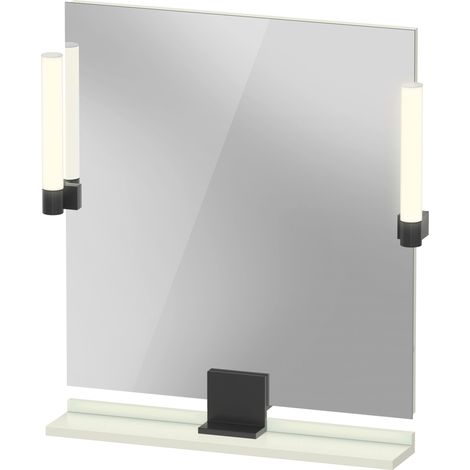 Duravit Sivida miroir, noir diamant mat, 650x36x650mm, éclairage