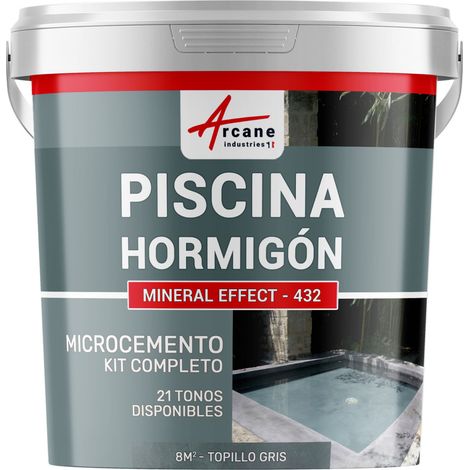 Kit microcemento color gris topo para piscina de hormigón (1/2)