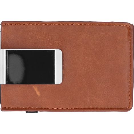 Porte-cartes automatique innovant, étui à cartes de crédit pour voyage et affaires, organisateur de sac, abricot X-67 (1/5)