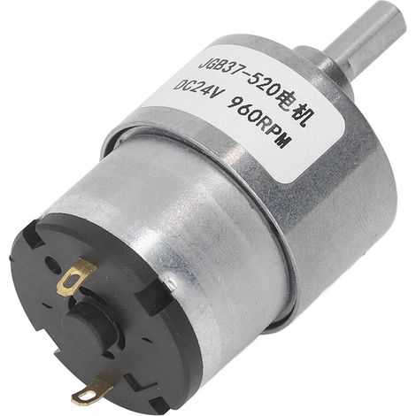 Gleichstrom-Untersetzungsmotor, 960 U/min, hohes Drehmoment, geräuscharm, Mikro-Untersetzungsgetriebemotor mit Hall-Encoder, 24 V DC (1/5)