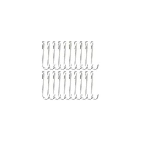 Lot de 20 mini crochets en S, crochets en S en acier inoxydable, crochets multifonctionnels, mini crochets en S, petits crochets plats, adaptés aux salles de bains, chambres, bureaux, cuisines ( (1/5)