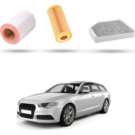 Kit Tagliando 3 filtri compatibile con Audi A6 (C7) 1.8 tfsi 140kw dal 2014 (1/5)