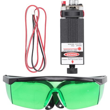 Module de gravure laser avec tête de découpe, mise au point réglable, 450 nm, 3 W, 12 V, pour projets de bricolage (1/5)
