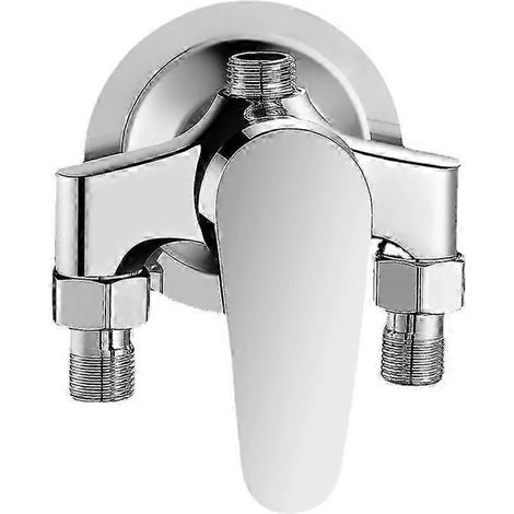 Mitigeur thermostatique mural pour douche avec eau chaude et froide - Finition laiton, résistant à la rouille, kit de montage inclus pour salle de bain (1/4)