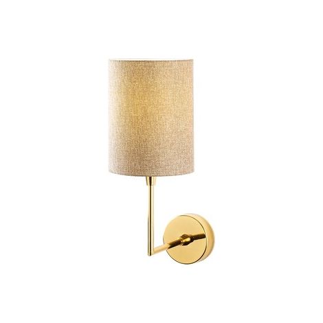 Aplique de pared, metal , oro, 12x21x32, casquillo 1 x E27