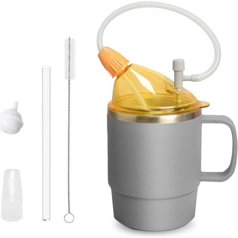 Yerba Mate Set bestehend aus einer Tasse 240 ml aus Edelstahl 304 einer Bombilla und einer Reinigungsbürste doppelwandig mattschwarz Tee-Set (1/5)