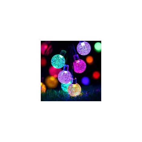 Solar-Lichterkette, 30 mehrfarbige LEDs, 6,5 m, IP65, 8 Modi, Garten- und Terrassendekoration (1/5)