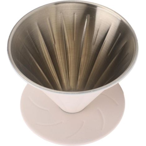 Café Dripper, Moderne Facile à Nettoyer 304 Tasse de Filtre à café en Acier Inoxydable pour le Bureau (L pour 2 à 4 tasse) (1/4)