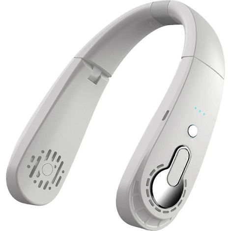 Ventilateur sans pales, 3 vitesses, pliable, portable et rechargeable, à suspendre, silencieux, blanc. (1/5)