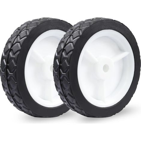 Roue Tondeuse - Diamètre 125 mm - Axe 12,8 mm - Caoutchouc Plastique - Pour Tondeuse Électrique et Thermique - 1 Pièce
