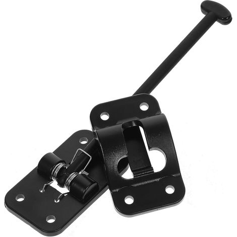 Pestillo de plástico negro para puerta de autocaravana, gancho universal para remolques y caravanas, accesorio de cierre exterior resistente, compatible con puertas laterales. (1/5)