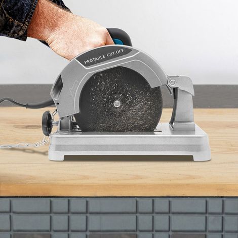 YISSALE-Metall-Kappsäge / Gehrungssäge 2200W 4200 U/min - Schneidemaschine mit 355 mm Sägeblatt, 0-45° Gehrungswinkel, für Holz, Stahl, Metallrohre und Fliesen - ideal für Baustelle und Werkstatt (1/5)