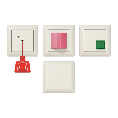 Jung Kit d'appel d'urgence, Duroplast, série AS, blanc NRS AS 0834