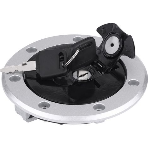 Bouchon de réservoir d'essence avec 2 clés pour Kawasaki ZXR750, ZZR1100, ZX-11, ZX1100, GPZ1100 - Couvercle de carburant compatible moto (1/5)