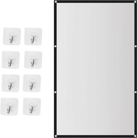 Écran de projection portable pour home cinéma extérieur HD blanc pliable anti-plis (100 pouces) (1/5)