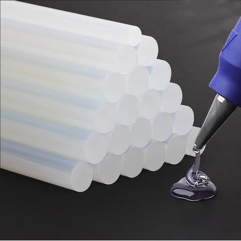 Colla a Caldo Stick Trasparenti 30 Pezzi Ricariche 7mm (1/4)