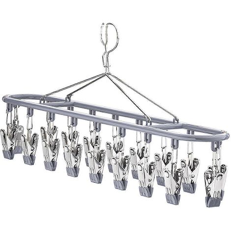 Sockenhalter, Mehrzweck-Wäscheständer, Kleiderbügel, Sockentrockner, Unterwäschehalter für Krawatten, Handschuhe, Schals, Dessous, Hüte-Gray (1/5)