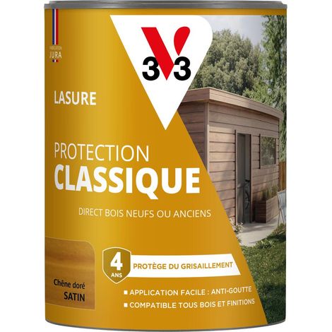 Lasure Protection Classique V33 CHÊNE DORE Satin -0,75L