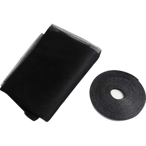Mosquitera para ventana de 150 x 150 cm – Malla antiinsectos de nailon – Tira autoadhesiva, fácil instalación – Protección óptima (negra)