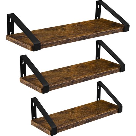 Juego de 3 estantes tipo loft SIRIN, color negro. (1/5)