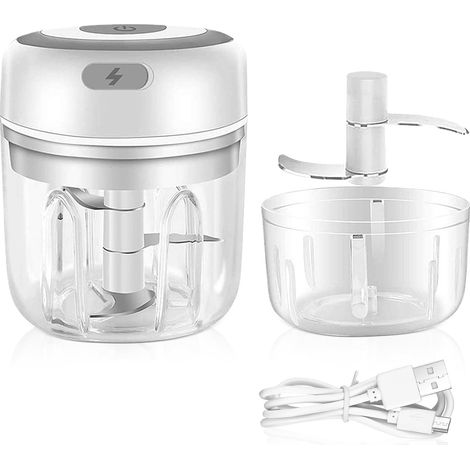 Hachoir Electrique, Rechargeable par USB Hachoir, 250ml+100ml (1/5)