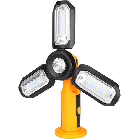 Crezuo Multifunktionale Arbeitsleuchte mit integriertem, per USB aufladbarem Akku