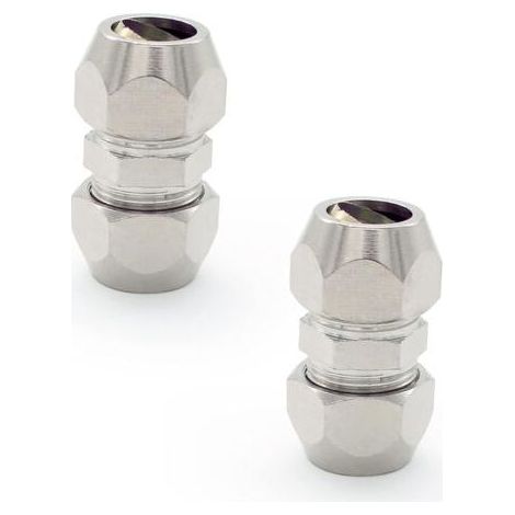 Stück olivgrüne Gasarmatur, silberne pneumatische Schlaucharmatur, vernickelter Kupfer-Doppelrohr-Schnellverbinder, geeignet für Sanitärinstallationen und Luftkompressoren. (8 mm) (1/5)