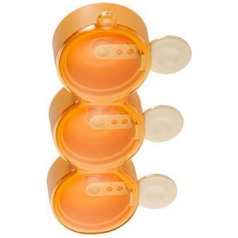 Moule à glace en silicone en forme de beignet à 3 cavités, pour la pâtisserie, les gâteaux et les bonbons. Moule à glaçons fait maison pour aliments pour bébés, couleur orange coucher de soleil.