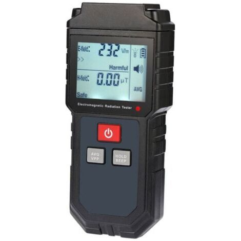 Testeur de rayonnement électromagnétique portable, détecteur de dosimètre de champ magnétique de champ électrique, avec alarme sonore et lumineuse (1/5)