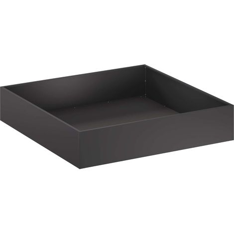 Macetero de Jardín Negro 100 x 100 x 20 cm vidaXL