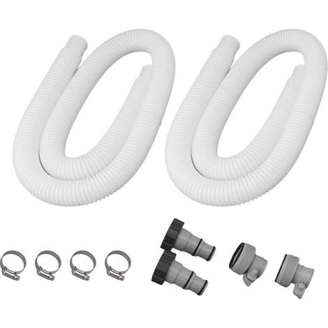 Kit di ricambio per tubo filtro piscina da 3,8 cm con fascette adattatrici, tubo di ricambio per pompa piscina (1/5)