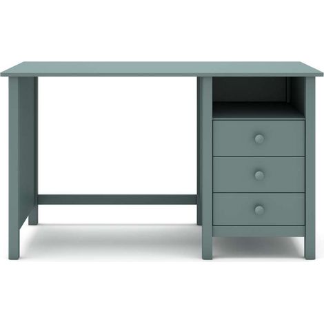 Mesa de estudio 3 cajones Maxi acabado verde petróleo, 74cm(alto) 120cm(ancho) 54cm(fondo) (1/3)