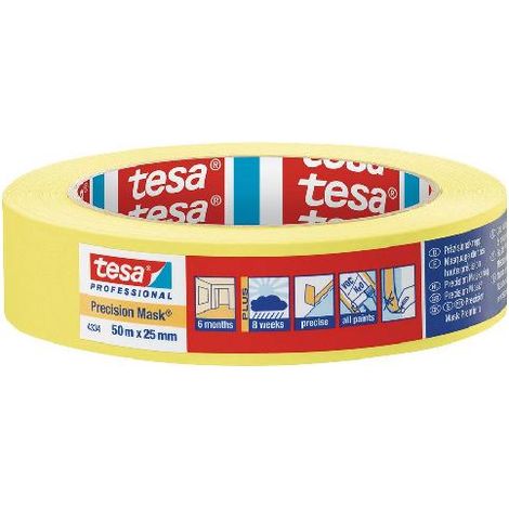 NASTRO ADESIVO GIALLO H19MM 50MT TESA """PRECISION MASK"""