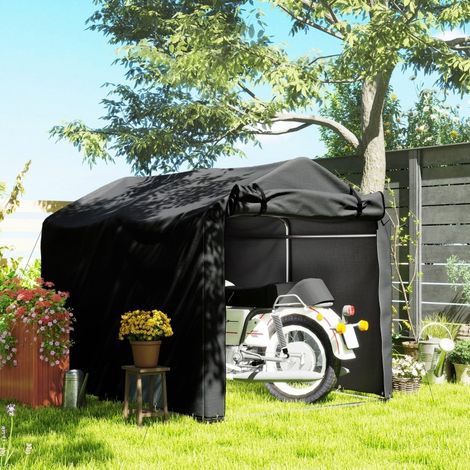 Garage tente 220x157x165 cm en métal noir, imperméable, pour petits espaces, gain de place – MEUBLIV (1/5)
