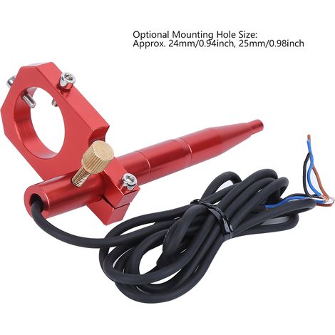 Autofokusstift für Lasergravurmaschine, rotes Zubehörteil 24 mm (1/5)