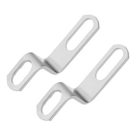 OTOTEC Motorcycle Exhaust Pipe Connection Piece Stainless Steel Bracket Z Shape Muffler Mounting Clamp Silver (1/5)