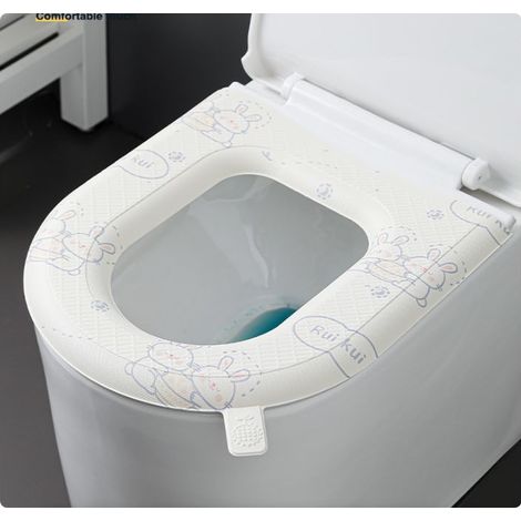 Zweiteilige Toilettensitzbezüge für alle Jahreszeiten, wasserdicht, mit hübschen Mustern und selbstklebend. (1/5)