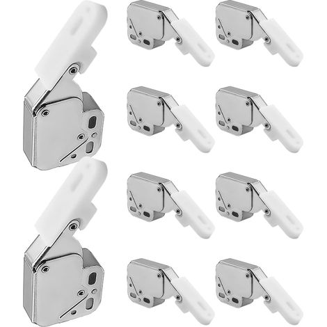 Lot de 8 verrous porte cachés à ouverture par simple pression (1/5)