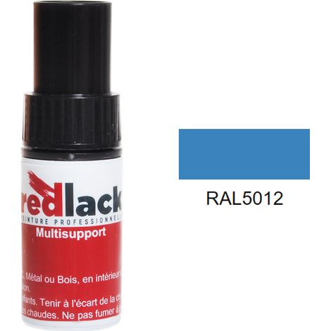 Flacone per ritocchi con pennello 9ml – RAL 5012 – Azzurro – opaco – multisupporto – Redlack