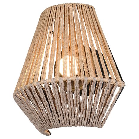 Applique LED, filato di carta, marrone, 18,5x19x13 cm, Lira (1/4)