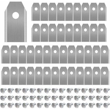 45 Titanmesser für alle Husqvarn/Automower/Yardforce/Gardena Mähroboter (3g-0,75 mm) mit 45 Schrauben, Ersatzmesser für die Modelle 105, 310, 315, 320, 420, 430x, r40i-Crezuo