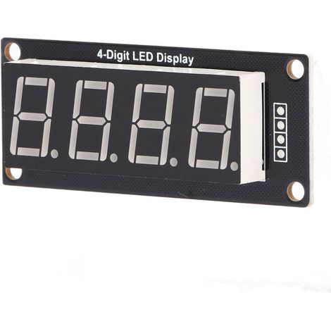 Lot de 4 afficheurs digitaux LED 4 bits 7 segments module horloge PCB 0.56 pouce MRA172E jaune TM1637 5V (1/5)
