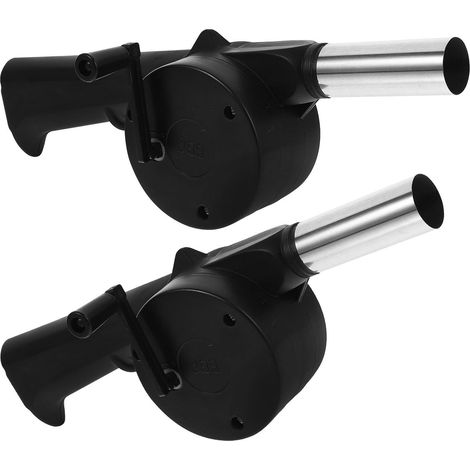 Ventilateur manuel pour barbecue, allume-feu à manivelle, 2 pcs, à trous aléatoires pour l'allumage du charbon de bois du barbecue